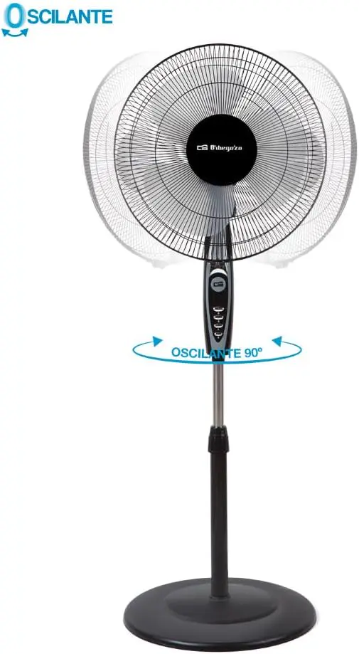 Orbegozo SF 0148 - Standventilator, drehbar, 3 Stufen, Blättergröße 40 cm, einstellbare Höhe, 50 W, Energieeffizienzklasse A vue 5