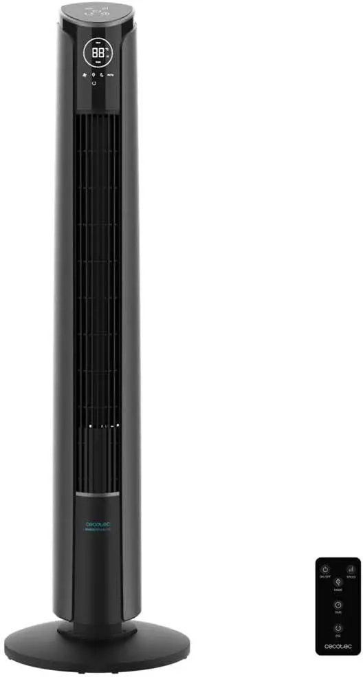 Cecotec - Turmventilatoren EnergySilence 9250 Skyline Smart Tilt, 106 cm, 45W, LED-Touchscreen, Fernbedienung, 3 Geschwindigkeiten, 4 Modi, Timer, einstellbare Neigung, Oszillation
