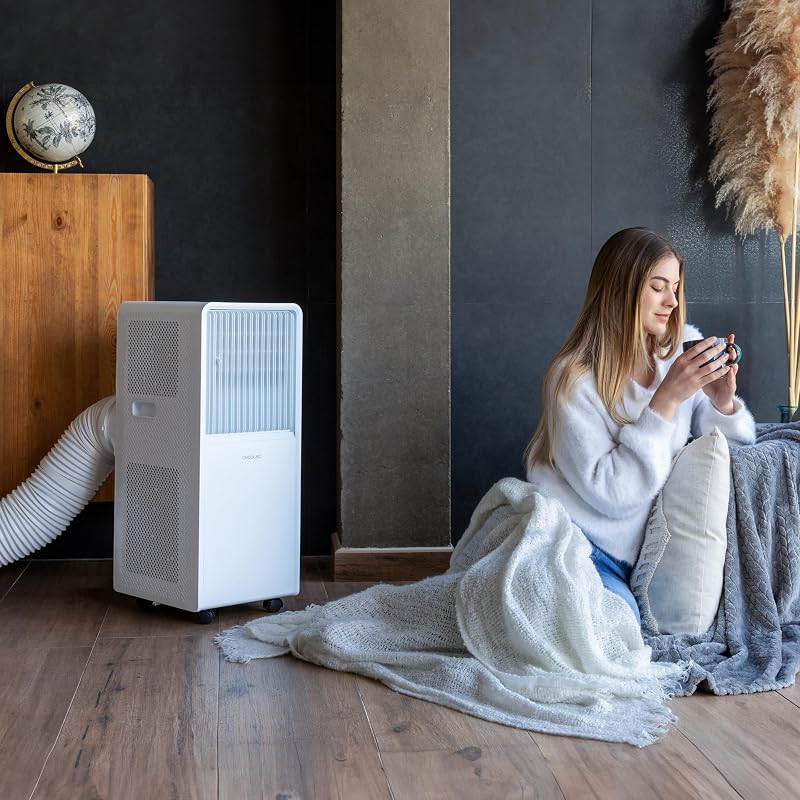 Cecotec - Mobile Klimageräte ForceClima 7550 Style Connected, 7000 BTU, Abdeckungsbereich 20 m2, Fernbedienung, Berührung, LED -Bildschirm, 4 Modi, 2 Geschwindigkeiten, Luftentfeuchter, Timer vue 5
