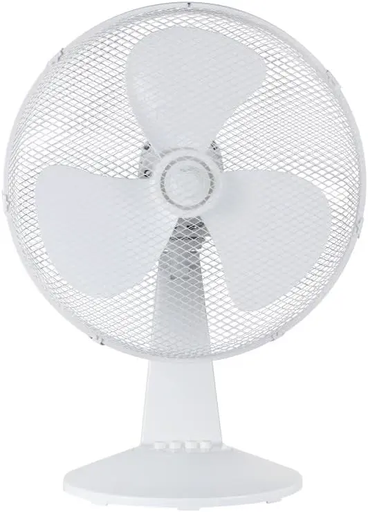 COMFEE' CFT40PW00A2 Tischventilator, 40 cm, 25 W, leiser Ventilator mit 3 Flügeln, 3 Geschwindigkeitsstufen, Oszillation 90°, effizient und geeignet für Zuhause und Büro, Weiß