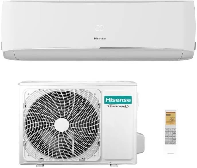 Hisense Halo+ Klimagerät 24000 BTU R32 CBBT242RG ATBT242RW, 19dB(A), antibakterieller Verdampfer, Kohlefilter, Schimmelschutz, Selbstreinigend (Innen), LED-Display, WLAN, A++A+ (24000 BTU)