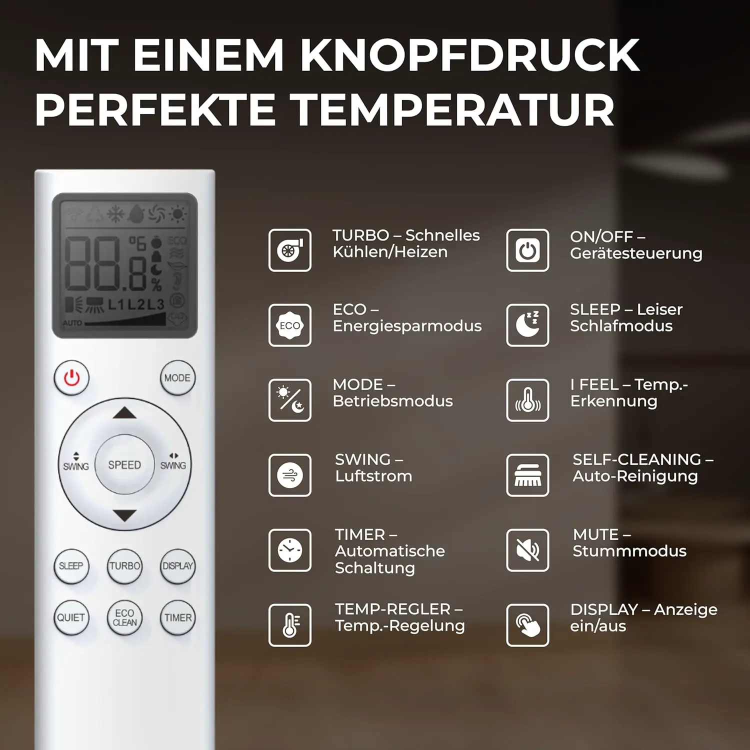 Kältebringer® Split Klimaanlage 12000 BTU 3,7 kW R290 Kältemittel | Ohne F-Gas - A+++ Klimagerät bis 60 m² - Heizfunktion, WiFi und App, sehr leise, mit 5 m Kupferleitung und Bodenkonsole vue 6