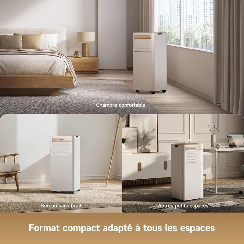 DREAME P-Wind10 7000 BTU mobile 3-in-1 Klimaanlage | Kühlen, Entfeuchten, Ventilatorbetrieb, 3D-Luftstrom, App- & Fernbedienung, Schlafmodus, Selbstverdunstung, leichter Aufbau vue 6
