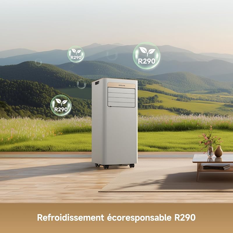 DREAME P-Wind10 7000 BTU mobile 3-in-1 Klimaanlage | Kühlen, Entfeuchten, Ventilatorbetrieb, 3D-Luftstrom, App- & Fernbedienung, Schlafmodus, Selbstverdunstung, leichter Aufbau vue 8