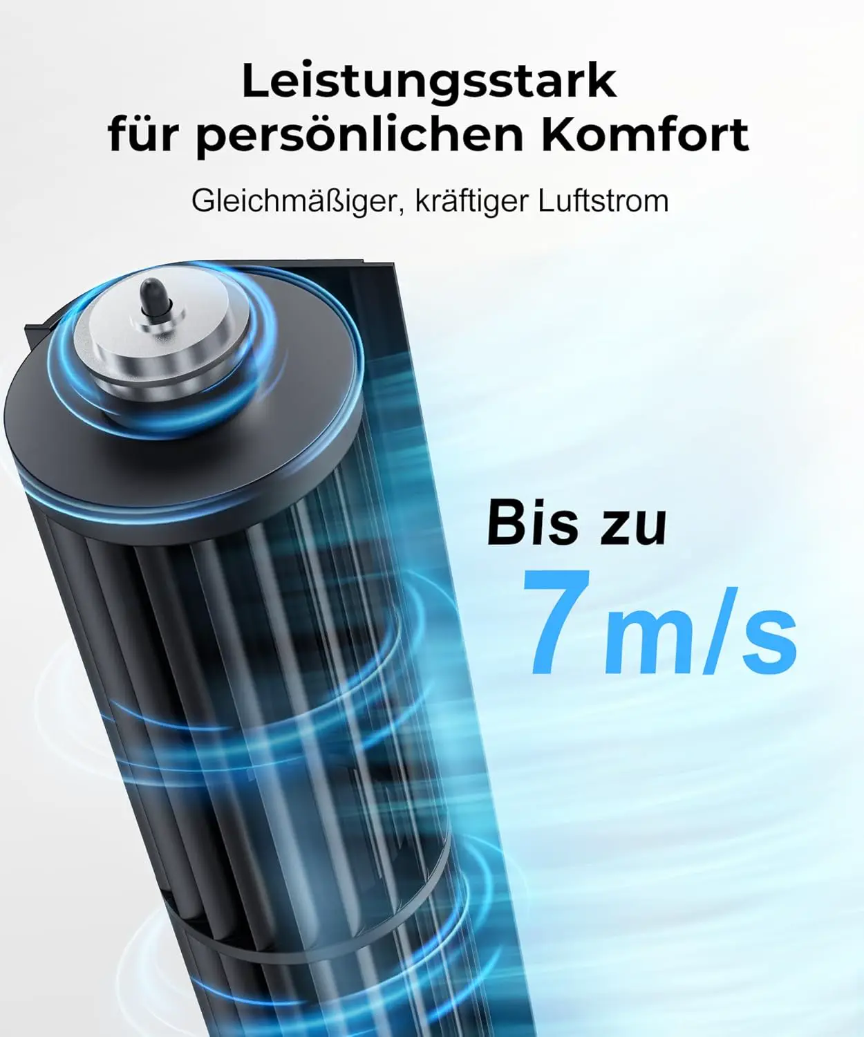 PNTCK Turmventilator mit Fernbedienung, 33cm ventilator leise mit 4 Modi,4 Geschwindigkeiten, 70°Oszillierender, tischventilator, 12-Std-Timer, LED-Anzeige, Automatikbetrieb, 24dB Leiser vue 3